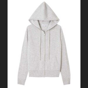 *NEW The Cashmere Project London Grey Sweater Full Zip Hoodie Size Small (FLAW)